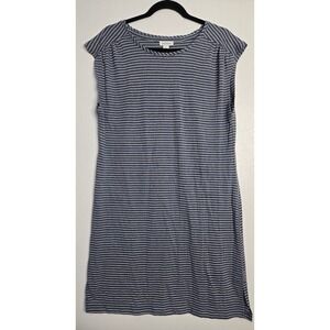 Sundance‎ Women's Blue Striped Sleeveless Casual Knit Dress - Size L